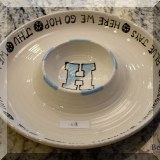K22. Johns Hopkins University chip and dip bowl. - $12